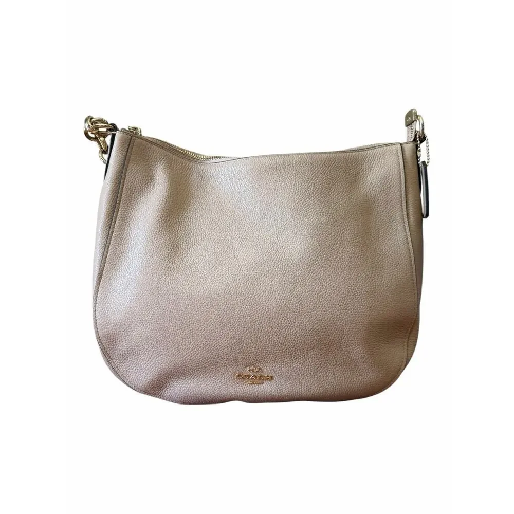 Coach Chelsea Hobo 32 Beechwood Pebbled Leather Shoulder Crossbody Bag